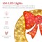 Best Choice Products 30in Pre-Lit Outdoor Christmas Wreath, LED Metal Holiday Décor w/ 100 Lights, Bow